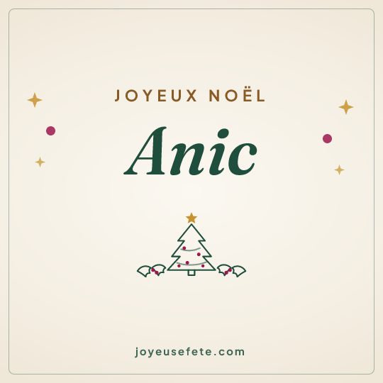 Image carrée « Joyeux Noël Anic » pour WhatsApp