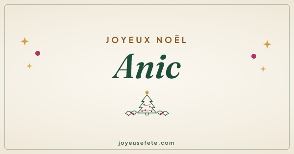 Image « Joyeux Noël Anic » au format large