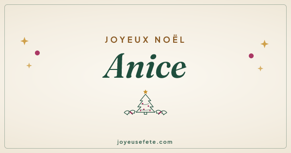 Image « Joyeux Noël Anice » au format large
