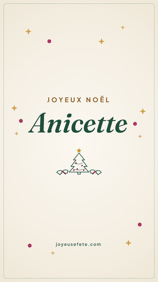 Image « Joyeux Noël Anicette » au format story