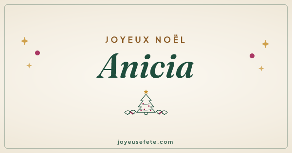 Image « Joyeux Noël Anicia » au format large