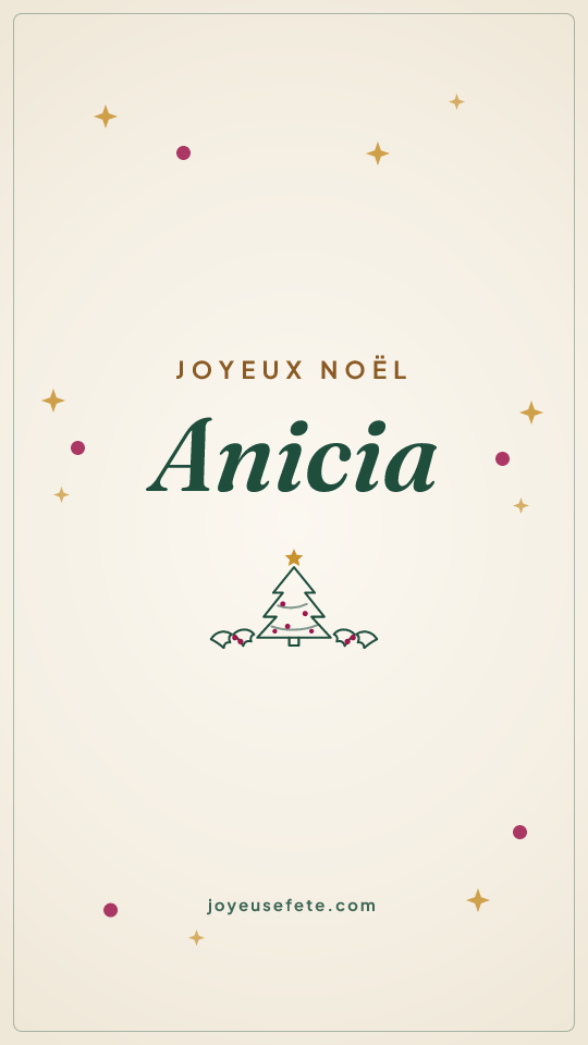 Image « Joyeux Noël Anicia » au format story