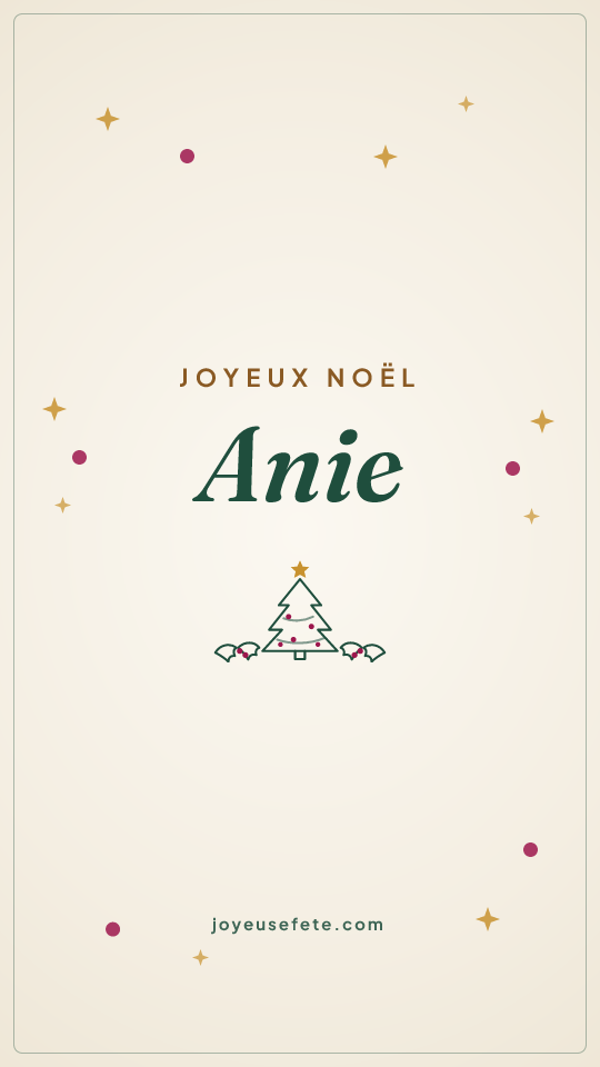 Image « Joyeux Noël Anie » au format story