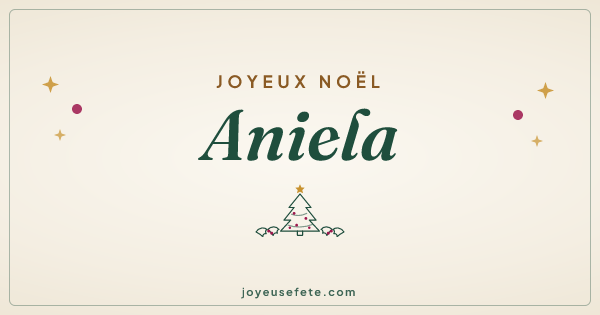 Image « Joyeux Noël Aniela » au format large