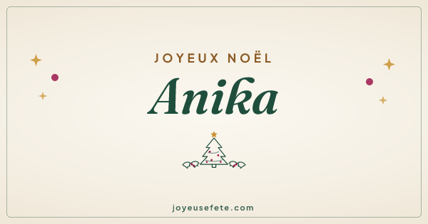 Image « Joyeux Noël Anika » au format large