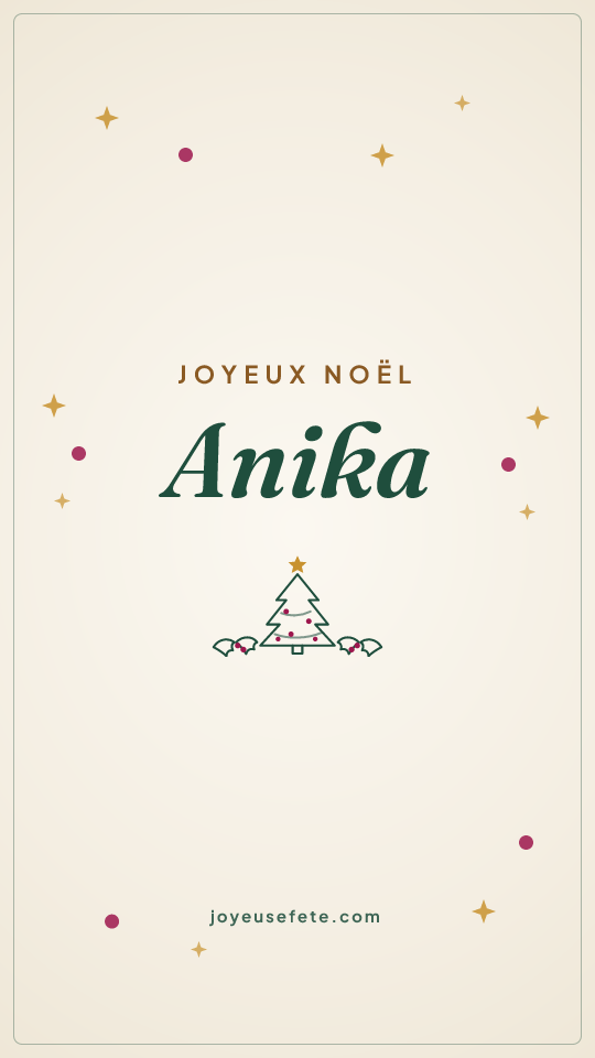 Image « Joyeux Noël Anika » au format story