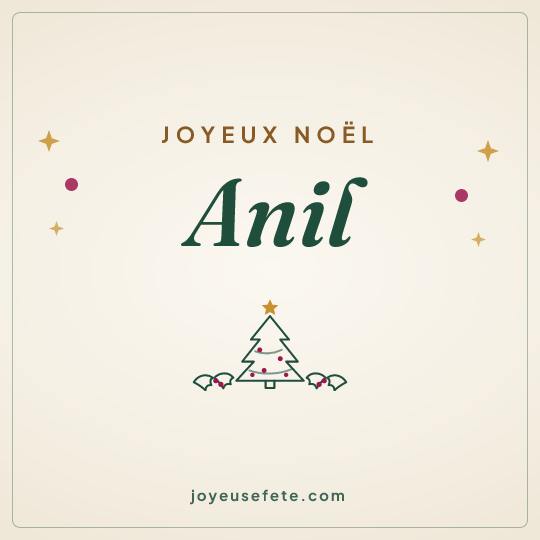 Image carrée « Joyeux Noël Anil » pour WhatsApp