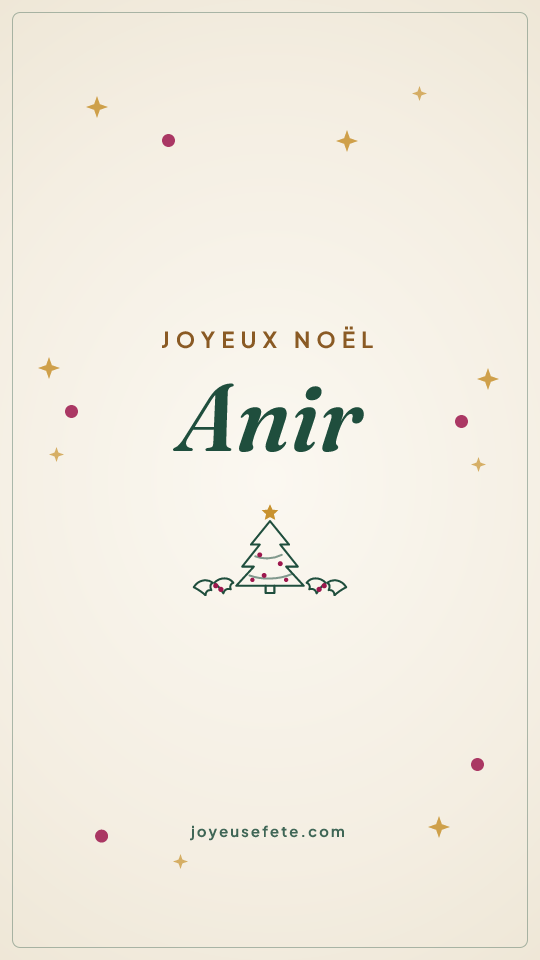 Image « Joyeux Noël Anir » au format story