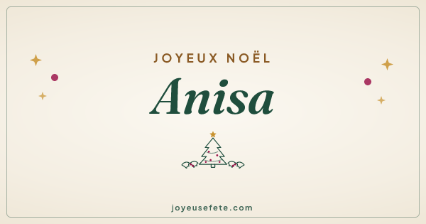 Image « Joyeux Noël Anisa » au format large
