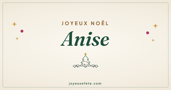 Image « Joyeux Noël Anise » au format large