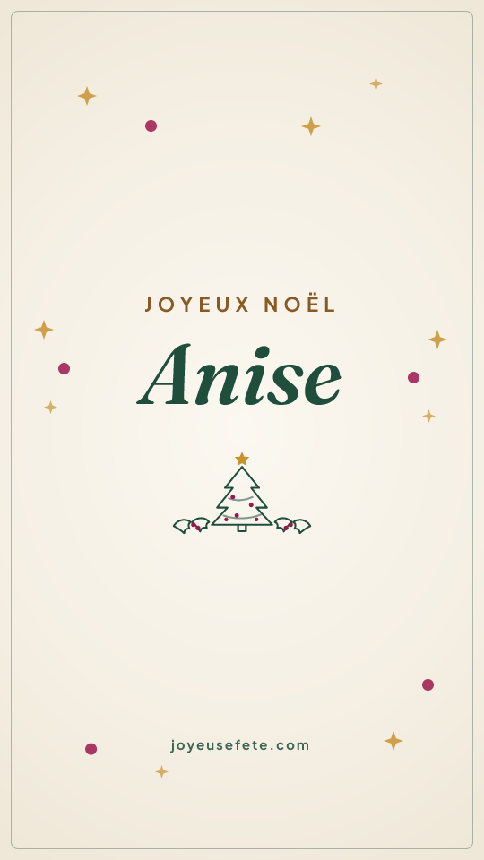 Image « Joyeux Noël Anise » au format story