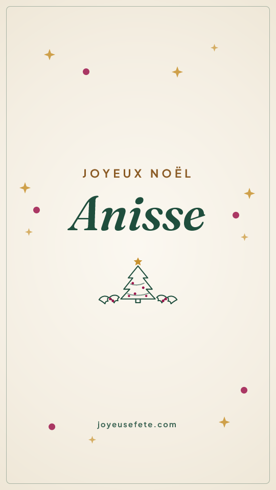 Image « Joyeux Noël Anisse » au format story