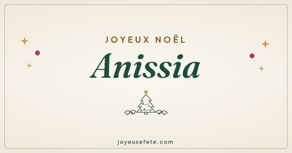 Image « Joyeux Noël Anissia » au format large