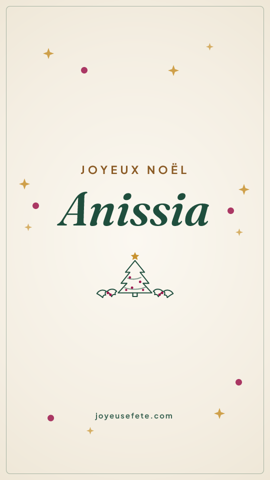 Image « Joyeux Noël Anissia » au format story