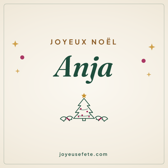 Image carrée « Joyeux Noël Anja » pour WhatsApp