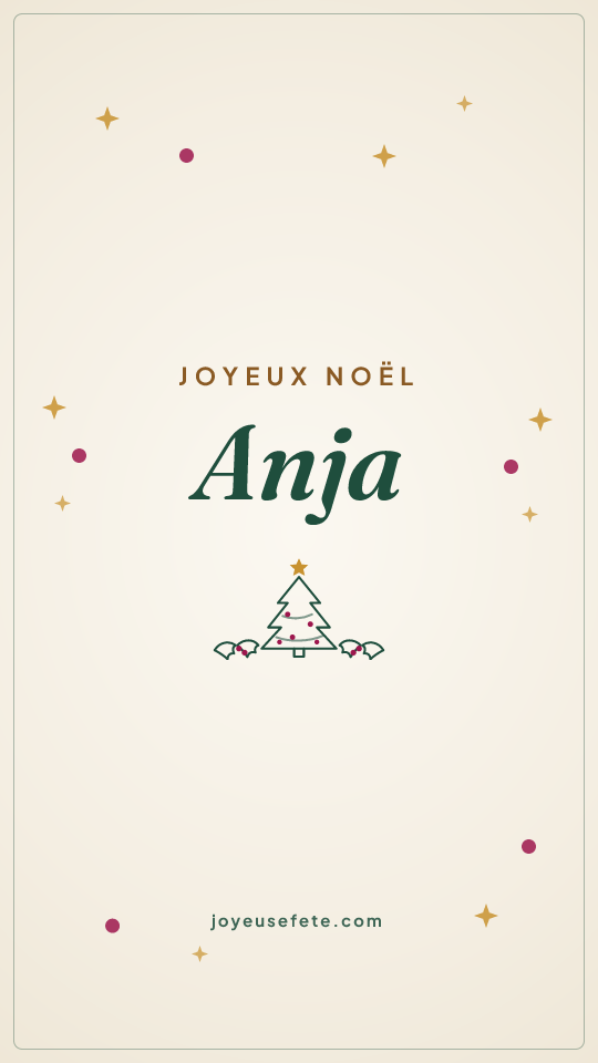 Image « Joyeux Noël Anja » au format story
