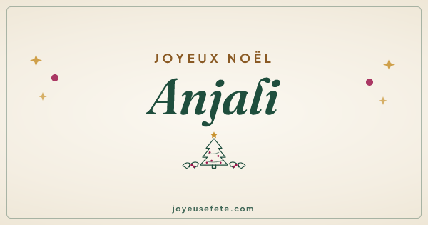 Image « Joyeux Noël Anjali » au format large