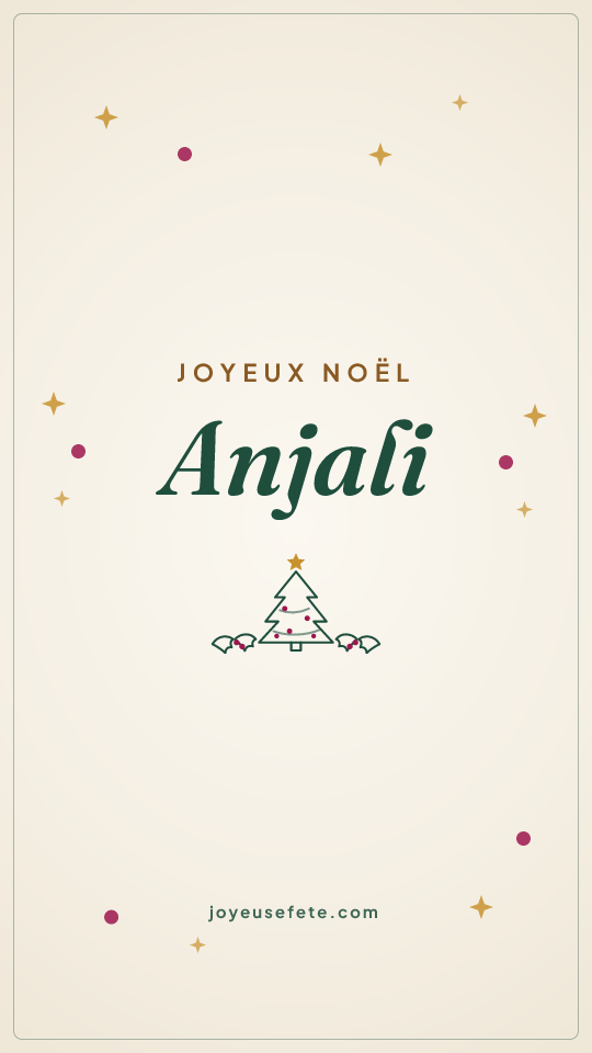 Image « Joyeux Noël Anjali » au format story