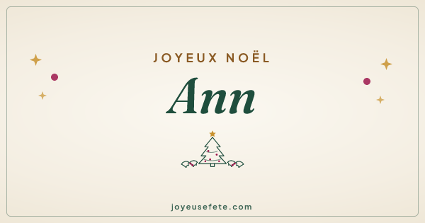 Image « Joyeux Noël Ann » au format large