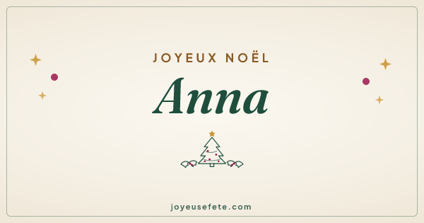Image « Joyeux Noël Anna » au format large
