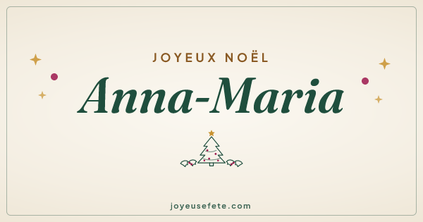 Image « Joyeux Noël Anna-Maria » au format large