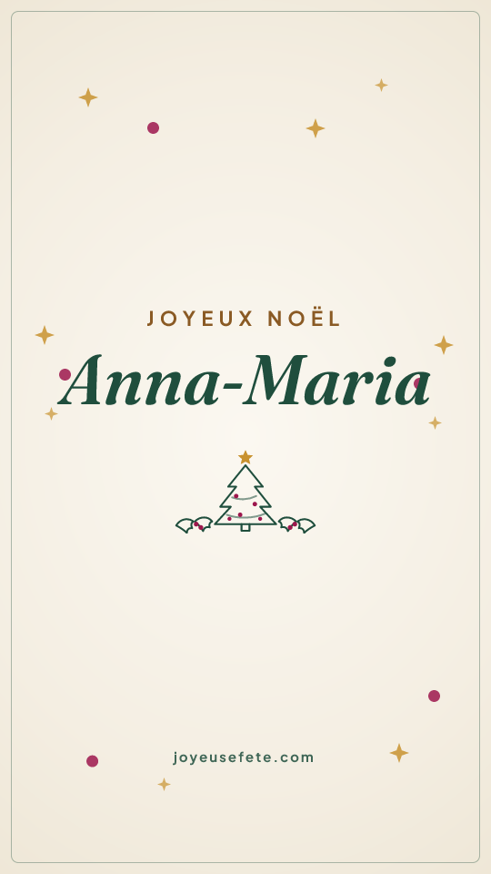 Image « Joyeux Noël Anna-Maria » au format story