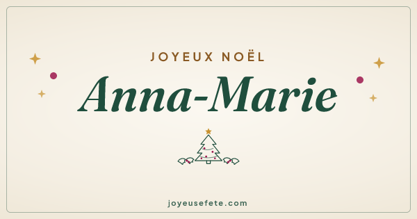 Image « Joyeux Noël Anna-Marie » au format large