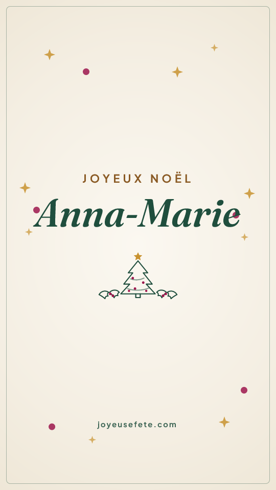 Image « Joyeux Noël Anna-Marie » au format story