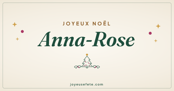 Image « Joyeux Noël Anna-Rose » au format large