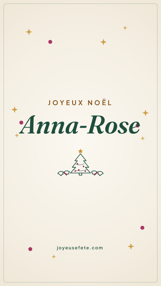 Image « Joyeux Noël Anna-Rose » au format story