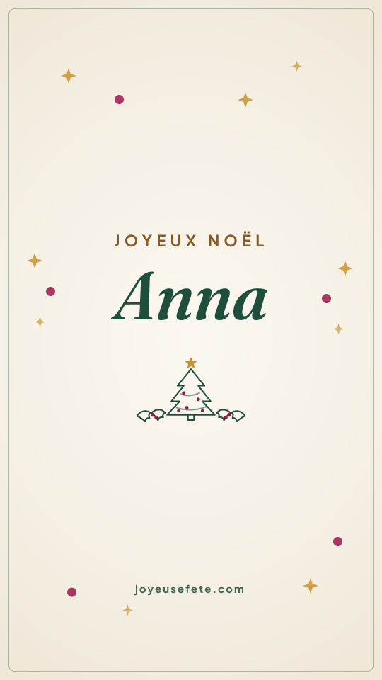 Image « Joyeux Noël Anna » au format story