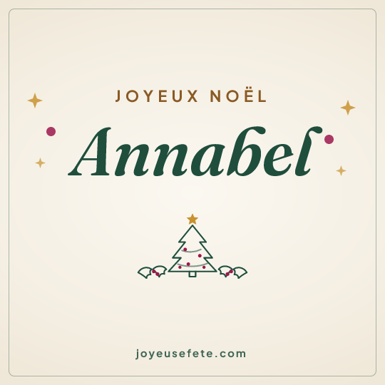 Image carrée « Joyeux Noël Annabel » pour WhatsApp