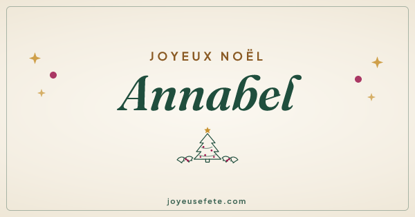 Image « Joyeux Noël Annabel » au format large