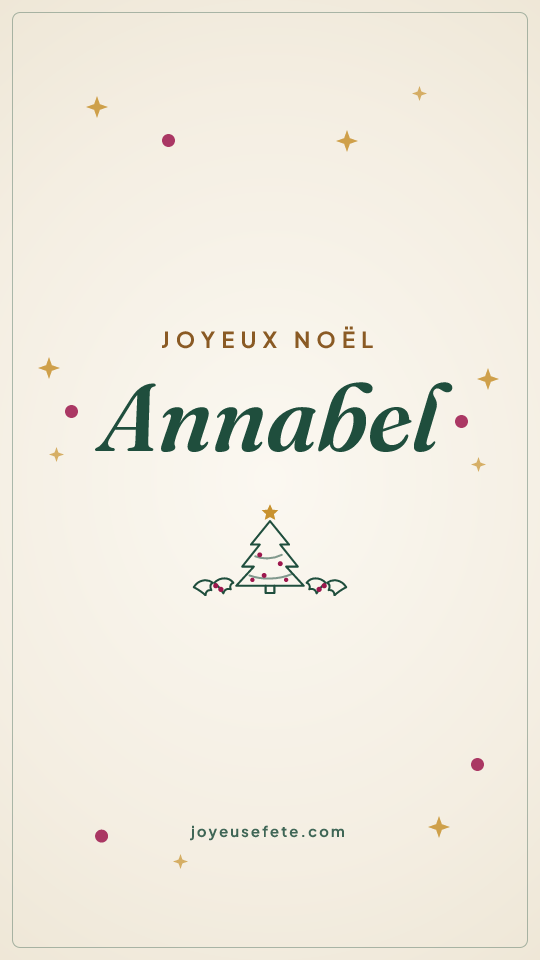 Image « Joyeux Noël Annabel » au format story