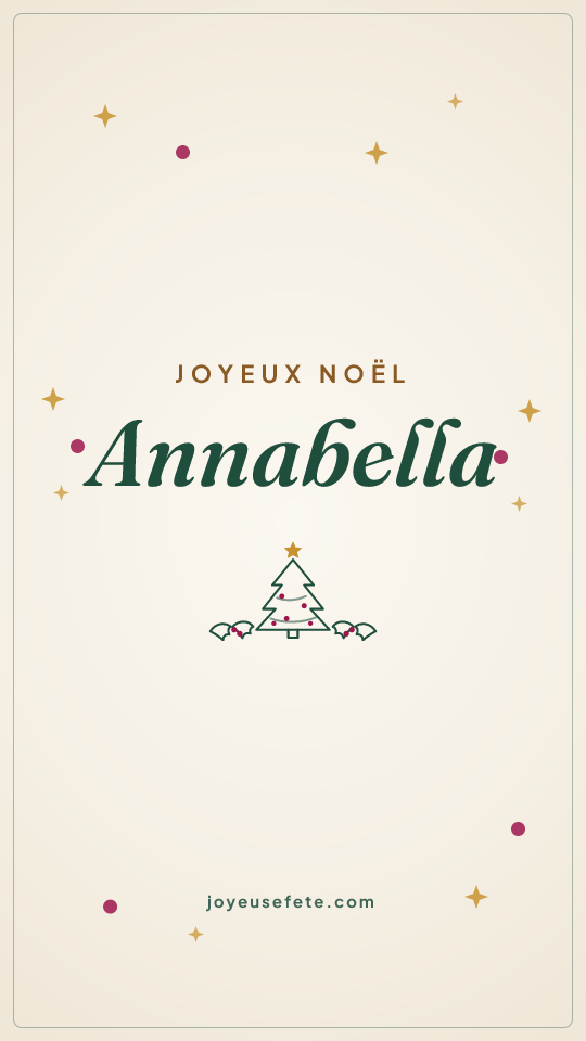 Image « Joyeux Noël Annabella » au format story