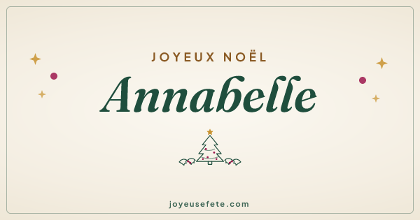 Image « Joyeux Noël Annabelle » au format large