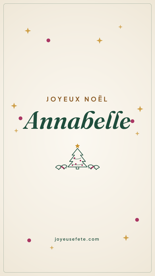 Image « Joyeux Noël Annabelle » au format story