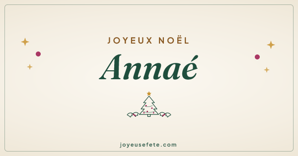 Image « Joyeux Noël Annaé » au format large