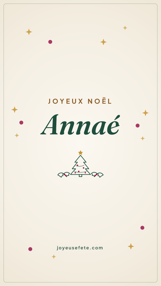 Image « Joyeux Noël Annaé » au format story