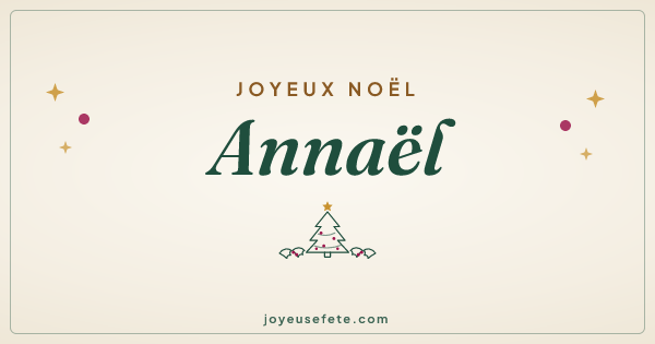 Image « Joyeux Noël Annaël » au format large