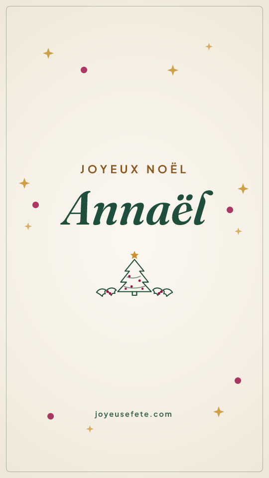 Image « Joyeux Noël Annaël » au format story
