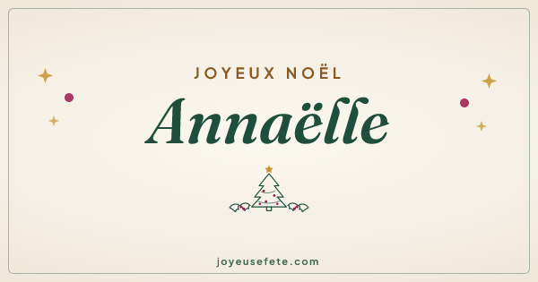 Image « Joyeux Noël Annaëlle » au format large