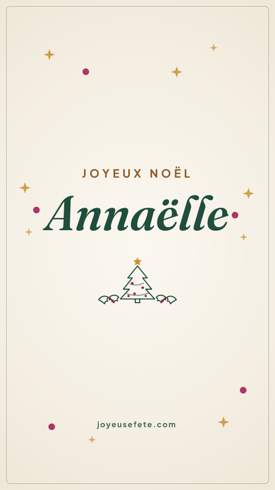 Image « Joyeux Noël Annaëlle » au format story