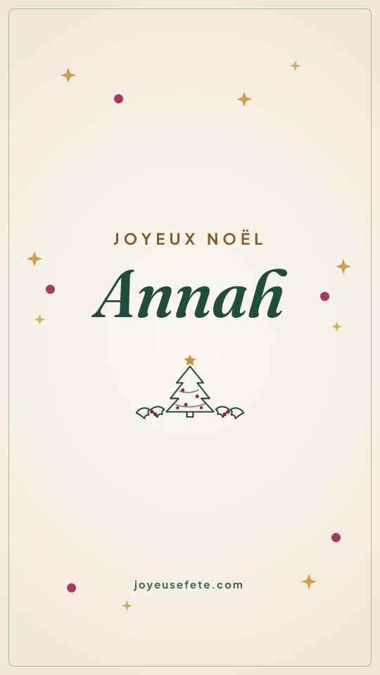 Image « Joyeux Noël Annah » au format story