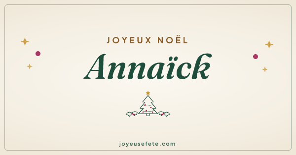 Image « Joyeux Noël Annaïck » au format large