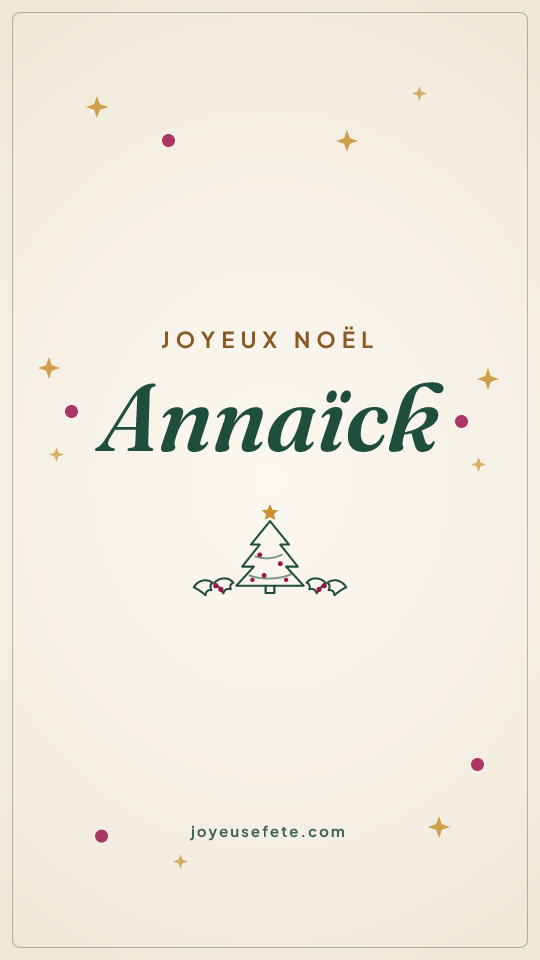 Image « Joyeux Noël Annaïck » au format story