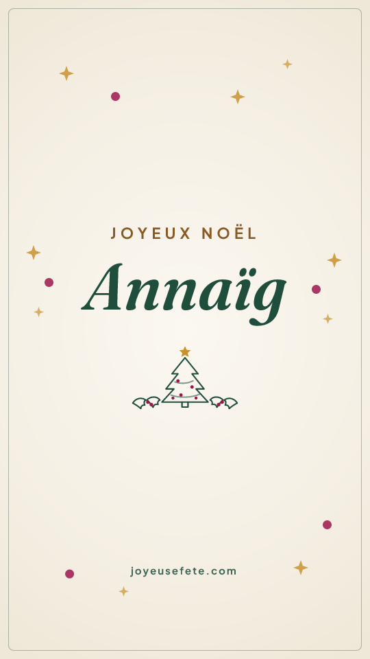 Image « Joyeux Noël Annaïg » au format story