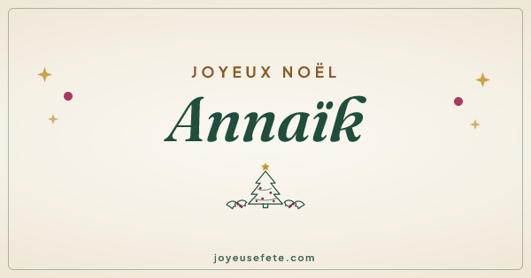 Image « Joyeux Noël Annaïk » au format large