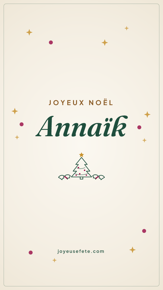 Image « Joyeux Noël Annaïk » au format story