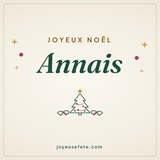 Image carrée « Joyeux Noël Annais » pour WhatsApp